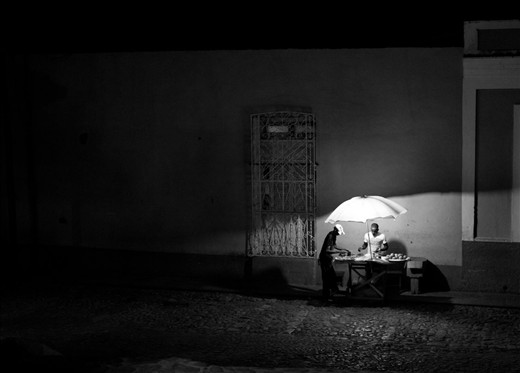 Street Vendors at Night