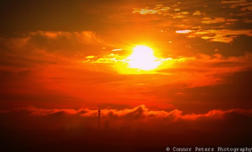 Sunrise over Johannesburg City- The City of Gold 