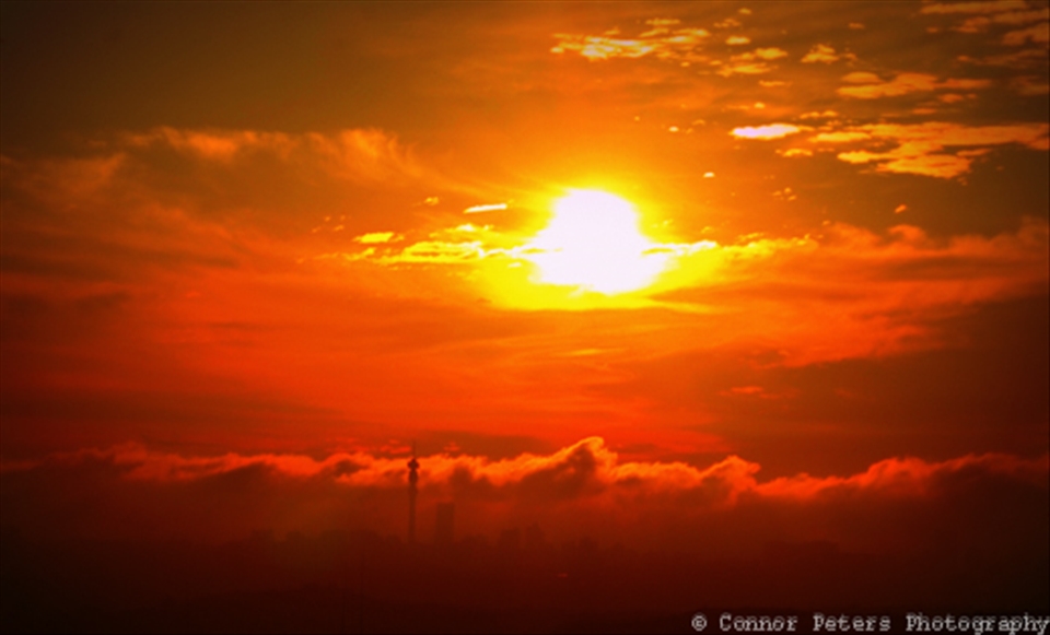 Sunrise over Johannesburg City- The City of Gold 
