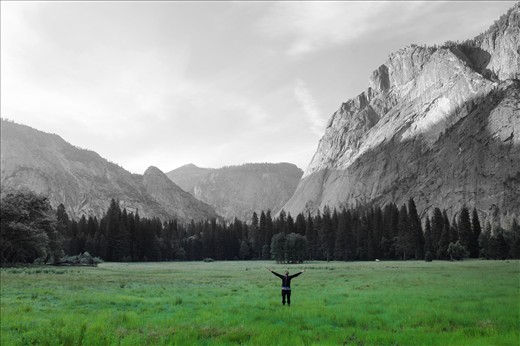 At 6:30 am on this beautiful day, Yosemite is mine.