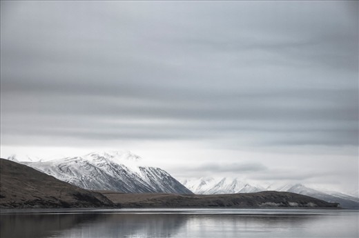 With a scene reminiscent of an Antarctic landscape, the snow capped alps and heavily desaturated coloured vegetation bore a stillness that was deafening. The Lake Tekapo National Park avails itself to some incredible photographic opportunities. 