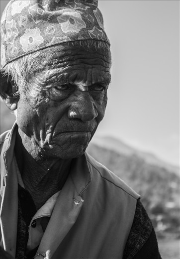 A boatman while he was describing the life of hardship as he rowed the boat.