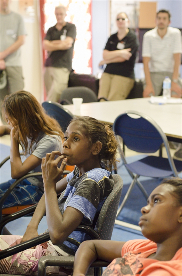 Executives visit a disadvantaged girls program designed as the one last chance