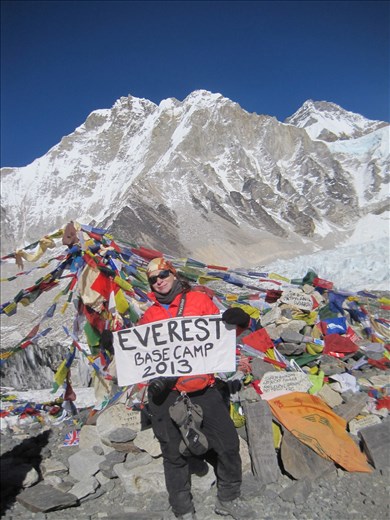 made it. mt. everest basecamp in november 2013.