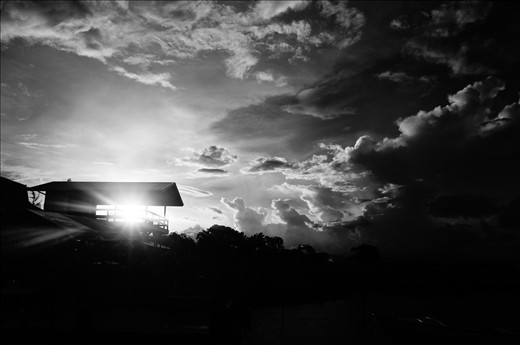 The sun sets in Honiara 