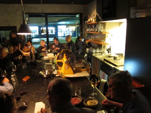 Oh my.  Every wine bar needs their own hand powered charcuterie slicer. 
@SideCar winebar, Hobart 