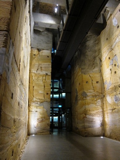 And the interiors!  I loved the spaces and sandstone rock as much as the art.
#MONA