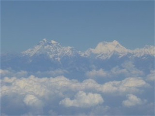 The Himalaya from the airplane window
