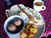 Breakfast of champions; boiled eggs, potatoes, flat bread.: by cruzensuzan, Views[914]