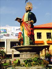 Statue of San Pedro in front of church : by cubannomad, Views[223]