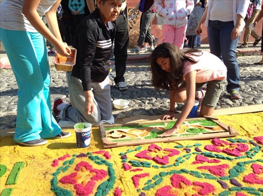 Some families work for months on the design of their carpets. 