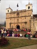 Inside this church, La Escuela de Christo, there was the most beautiful carpet.  Thousands of people attend the velacion honoring Christ. : by cubannomad, Views[331]
