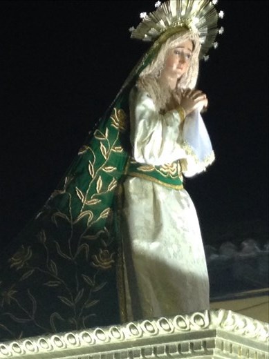 In every procession, Mary follows the anda with Christ carrying the cross. 