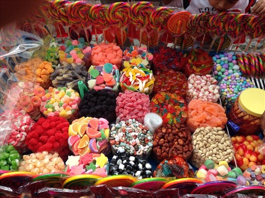 Colorful candy vendor 
