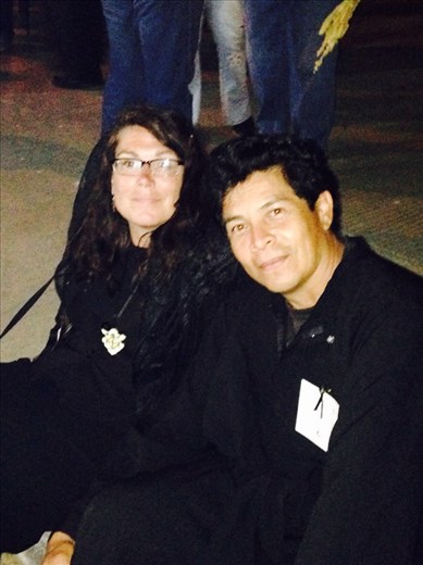 Carolina and Edgar in their cucurucho outfits. 