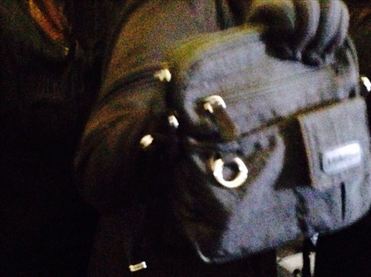 Carolina carried my black purse so I could be part of the procession. 