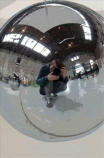 selfie @ a secret contemporary art exhibition in Venice, Italy