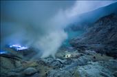 Down the crater of Mt Ijen. Blue flames constantly burn, sulphuric gas engulfs the miners.: by cuse, Views[301]