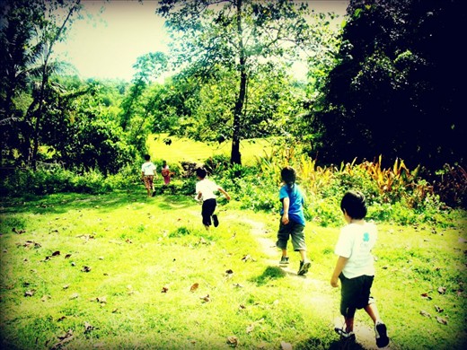 This photo is taken from one of my visits to the tomb of our grandparent..My nephew and niece are all excited to climb the mountain top where the cemetery is located..So tiring trip but relaxing once you' ve arrived at the mountain top.