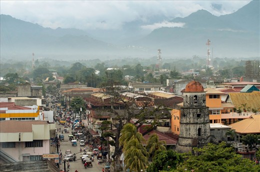 An overview of the area with the bell-tower of the cathedral standing tall, signifying its centrality in a culture shaped by more than 300 years of vehement Spanish colony.