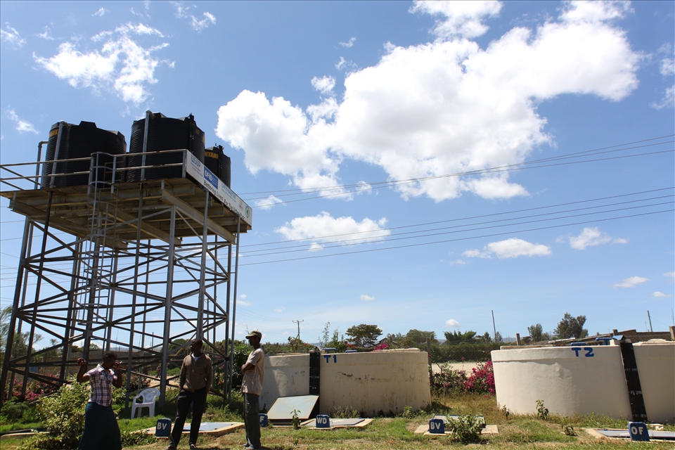 One of the boreholes supplying to the water kiosks.
