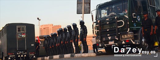 Central Security Forces secured during the Qasr al-Nil Bridge in Cairo