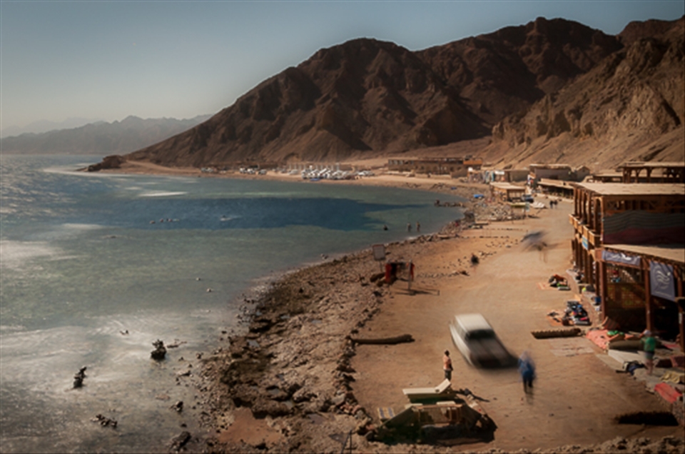 The world famous Blue Hole, one of the main (dive-) tourist magnets here