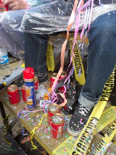 the necessities: foam cans and beer