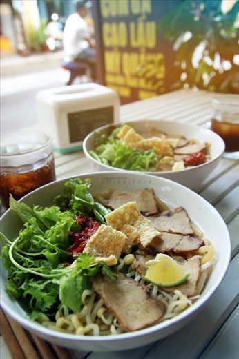 Cao lầu - a regional Vietnamese dish made with noodles, pork, and local greens.
