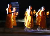 Walking without evil - Monks at lantern festival - Thailand: by dane, Views[287]