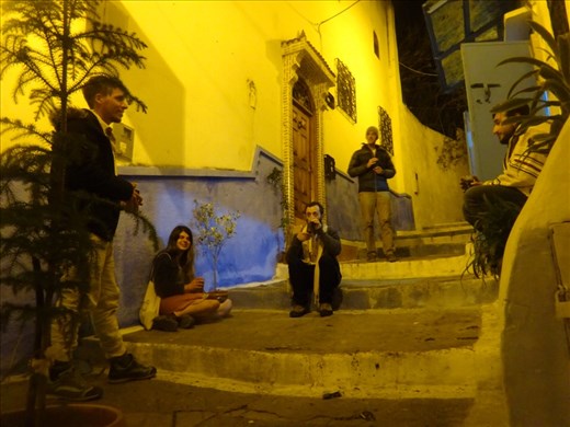 Tangier Night 2, outside Cafe Baba, waiting for torilla