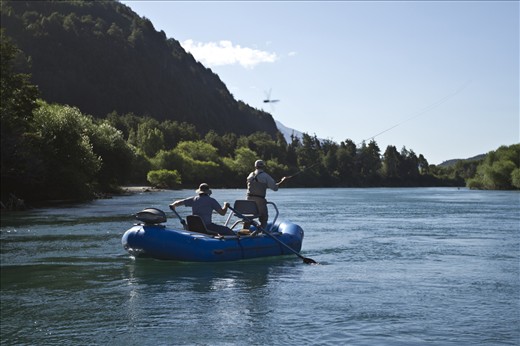 Flyfishing in the Futaleufu river.