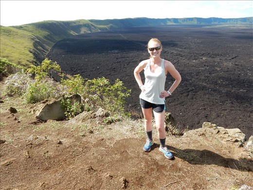 We hiked up and half way around this volcano crater. It's 12 miles across and last blew in 2002. The guide said he was in his car at the time and it made the car jump. 