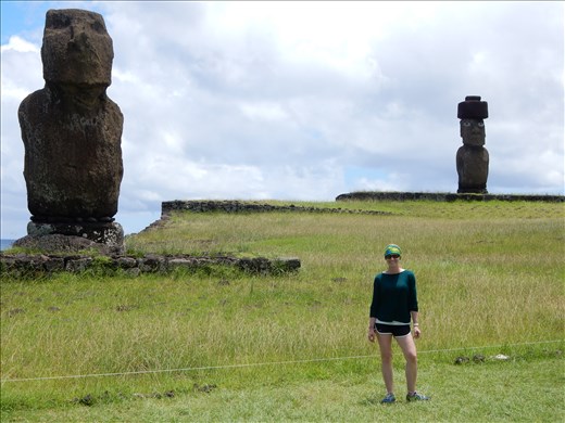 These Moai were on the South side of the Island. We walked a pretty long trail that took us to this site. 
