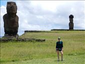 These Moai were on the South side of the Island. We walked a pretty long trail that took us to this site. : by danidawnandstevo, Views[256]