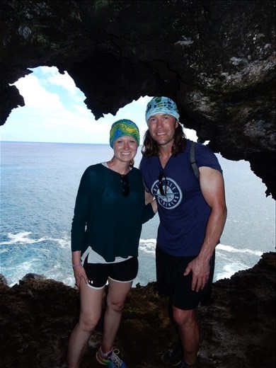 The trail took us to some difficult to find caves. A hole in the ground we squeezed into and made our way to what they call 