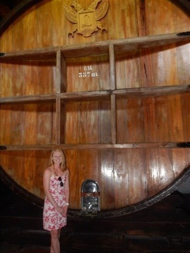 One of the biggest barrels in Mendoza and that's saying a lot considering there are over 1,000 wineries there. 