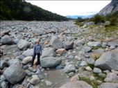 To get to the glacier we treked down a dry riverbed. It had run dry just 60 years ago. : by danidawnandstevo, Views[486]
