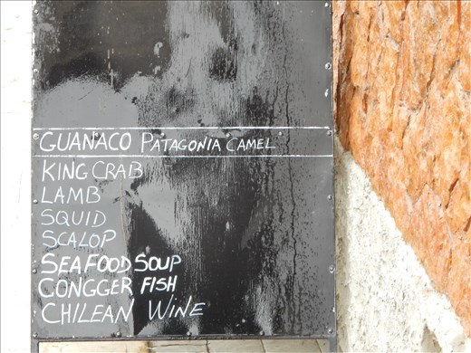 Menu at the restaurant we ate at last night. Of course we had to try the camel. Tasted like pot roast. 