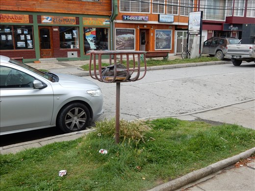 Instead of a garbage can most areas have a trash basket in front of their home. A little unusual but with so many stray dogs at least they can't get to it. 