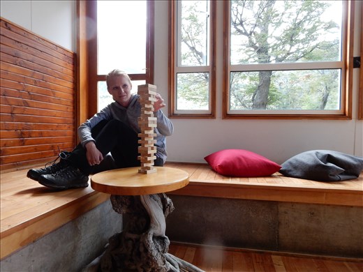 A serious game of Tumbling Towers. Appropriately named for our upcoming adventure. 