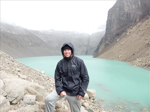 This was the view we had when we arrived at the top of Torres del Paine. Super cold, wind blowing, clouds. We heard later in the day it even snowed. A little disappointing but our slogan has been you win some you lose some. 