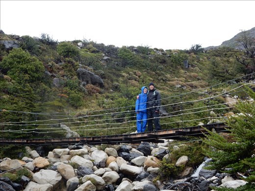 This was Day 2 heading to refugio Los Cuernos. It rained the entire day. 