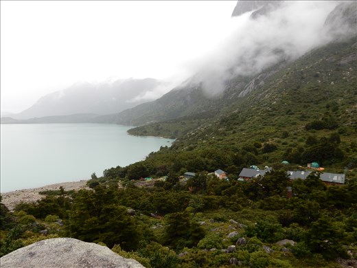 Refugio Los Cuernos was a welcome site after an entire day of hiking in the rain. 