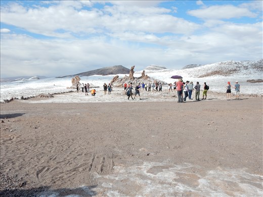 Rock formation at Valle de la Luna called Tres Marias. Apparently the third Maria fell over when someone tried climbing on it to take a photo. 