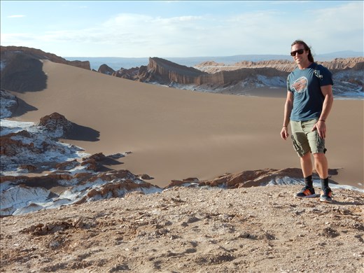 This place felt like being on Mars. The formation in the background  that looks like a saddle used to be a lake that was forced upwards. 