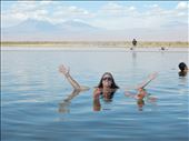 Day three we visited Laguna Cejar a super saturated salt lagoon in the middle of the desert. Very unique experience being able to float effortlessly in the water. : by danidawnandstevo, Views[383]