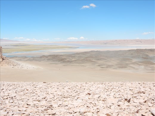 We drove inside the crater for hours. 