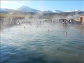 Although the pool appears to be a hot spring it was lukewarm at best and we froze our butts off. Not to mention the elevation was 13,000 feet and very cold outside. : by danidawnandstevo, Views[412]
