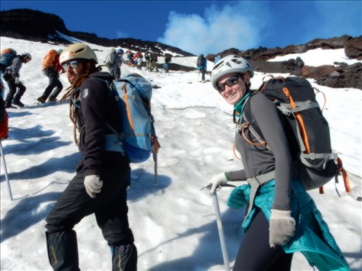 Getting closer to the crater with every step. 